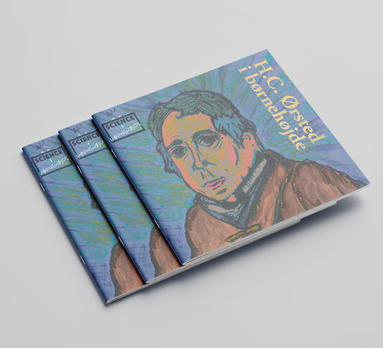 Cover for the childrens book: H.C. Ørsted i børnehøjde